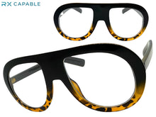 Oversized Classic Vintage Retro Style Clear Lens EYEGLASSES Large Round Black & Tortoise Frame TR90