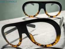 Oversized Classic Vintage Retro Style Clear Lens EYEGLASSES Large Round Black & Tortoise Frame TR90