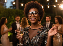 Oversized Classic Vintage Retro Style Clear Lens EYEGLASSES Large Round Black & Tortoise Frame TR90