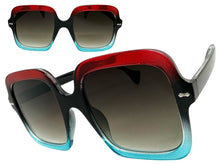 Oversized Exaggerated Vintage Retro Style SUNGLASSES Large Square Multicolor Frame 6786