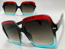 Oversized Exaggerated Vintage Retro Style SUNGLASSES Large Square Multicolor Frame 6786