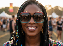 Oversized Exaggerated Vintage Retro Style SUNGLASSES Large Square Multicolor Frame 6786