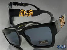 OVERSIZED Classic Hardcore Biker Gangster Style LOCS SUNGLASSES XXL Black Frame - Dark Lens 91255