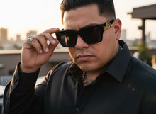 OVERSIZED Classic Hardcore Biker Gangster Style LOCS SUNGLASSES XXL Black Frame - Dark Lens 91255