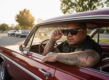 OVERSIZED Classic Hardcore Biker Gangster Style LOCS SUNGLASSES XXL Black Frame - Dark Lens 91255