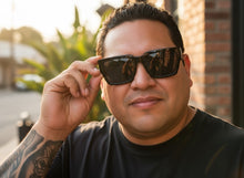 OVERSIZED Classic Hardcore Biker Gangster Style LOCS SUNGLASSES XXL Black Frame - Dark Lens 91255