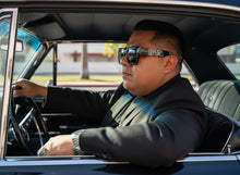 OVERSIZED Classic Hardcore Biker Gangster Style LOCS SUNGLASSES XXL Black Frame - Dark Lens 91255