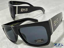 OVERSIZED Classic Hardcore Biker Gangster Style LOCS SUNGLASSES XXL Black Frame - Dark Lens 91318