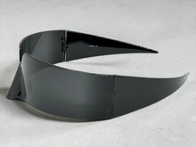 Space Futuristic Robotic Cyclops Modern Contemporary Costume Party Raver Bat SUNGLASSES Sleek Black Frame - Dark Lens P0202