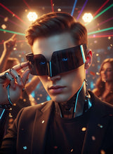 Space Futuristic Robotic Cyclops Modern Contemporary Costume Party Raver Bat SUNGLASSES Sleek Black Frame - Dark Lens P0202