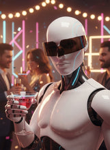 Space Futuristic Robotic Cyclops Modern Contemporary Costume Party Raver Bat SUNGLASSES Sleek Brown Frame - Brown Lens P0202
