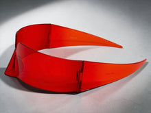 Space Futuristic Robotic Cyclops Modern Contemporary Costume Party Raver Punk SUNGLASSES Sleek Red Frame - Brown Lens P0202 (Copy)