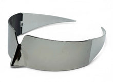 Space Futuristic Robotic Cyclops Modern Contemporary Costume Party Raver Punk SUNGLASSES Sleek Chrome Frame - Brown Lens P0202 (Copy) (Copy)