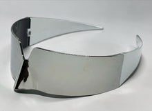 Space Futuristic Robotic Cyclops Modern Contemporary Costume Party Raver Punk SUNGLASSES Sleek Chrome Frame - Brown Lens P0202 (Copy) (Copy)