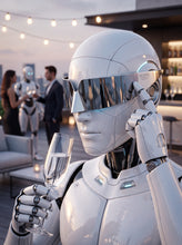 Space Futuristic Robotic Cyclops Modern Contemporary Costume Party Raver Punk SUNGLASSES Sleek Chrome Frame - Brown Lens P0202 (Copy) (Copy)