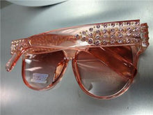 Studded & Bling Embellished Sunglasses- Pink Frame