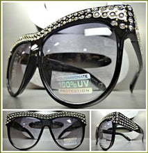 Studded & Bling Embellished Sunglasses- Black Frame