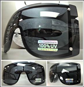 Oversized Visor/ Shield Style Sunglasses- Dark Lens