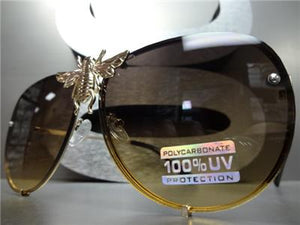 Bumble Bee Aviator Sunglasses- Smoke Ombre Lens