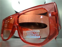 Rectangular Shape Flat Top Sunglasses- Red Frame