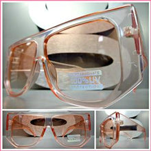 Rectangular Shape Flat Top Sunglasses- Pink Frame