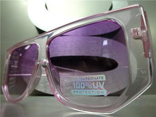 Rectangular Shape Flat Top Sunglasses- Purple Frame