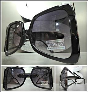 Exotic Zig Zag Design Sunglasses- Black/ Gunmetal