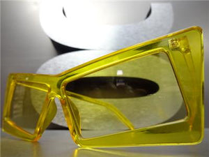 Unique Style Cat Eye Sunglasses- Yellow