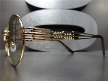 Vintage Oval Clear Lens Glasses- Slight Tint/ Rose Gold Frame