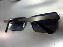 Sleek Rectangular POLARIZED Sunglasses- Black/ Gunmetal