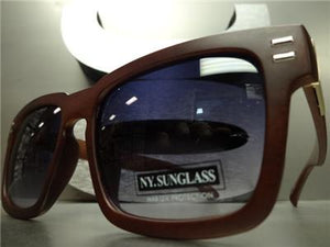 Classic Wooden Frame Sunglasses- Dark Wood