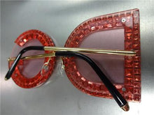 Unique Bedazzled Embellished Sunglasses- Pink
