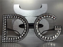 Unique Bedazzled Embellished Clear Lens Glasses