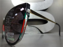 Classy Exaggerated Cat Eye Sunglasses- Black/Green/Red Frame