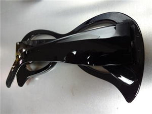 Unique Retro Cat Eye Clear Lens Glasses- Black Frame