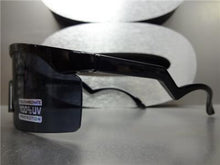 90's Retro Style Sporty Sunglasses- Black