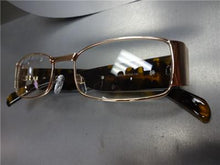 Vintage Designer Style Clear Lens Glasses- Rose Gold Frame/ Tortoise Temples