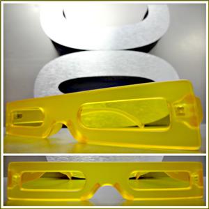 Futuristic Funky Retro Style Sunglasses- Yellow