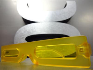Futuristic Funky Retro Style Sunglasses- Yellow