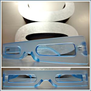 Futuristic Funky Retro Style Sunglasses- Blue