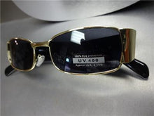 Vintage Designer Style Sunglasses- Gold Frame/ Black Temples