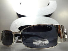 Vintage Designer Style Sunglasses- Silver Frame/ Black Temples
