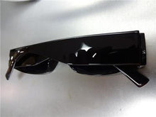 Rectangular Frame Bling Sunglasses- Black Frame