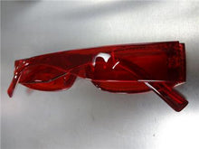 Rectangular Frame Bling Sunglasses- Red Frame