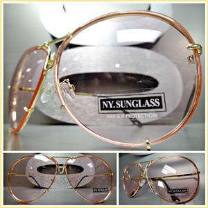 Fashion Aviator Sunglasses- Pink Lens