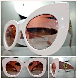 Classy Thick Frame Cat Eye Sunglasses- Pink/Mauve Frame