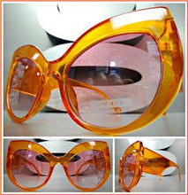 Classy Thick Frame Cat Eye Sunglasses-Transparent Orange