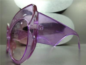 Classy Thick Frame Cat Eye Sunglasses-Purple