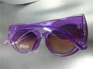 Classy Thick Frame Cat Eye Sunglasses-Purple