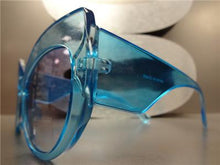 Classy Thick Frame Cat Eye Sunglasses- Blue Frame